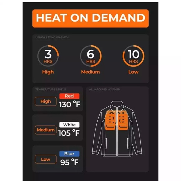 ORORO Women's Heated Jacket With Detachable Hood XL (missing Battery and Charger - Picture 5 of 5
